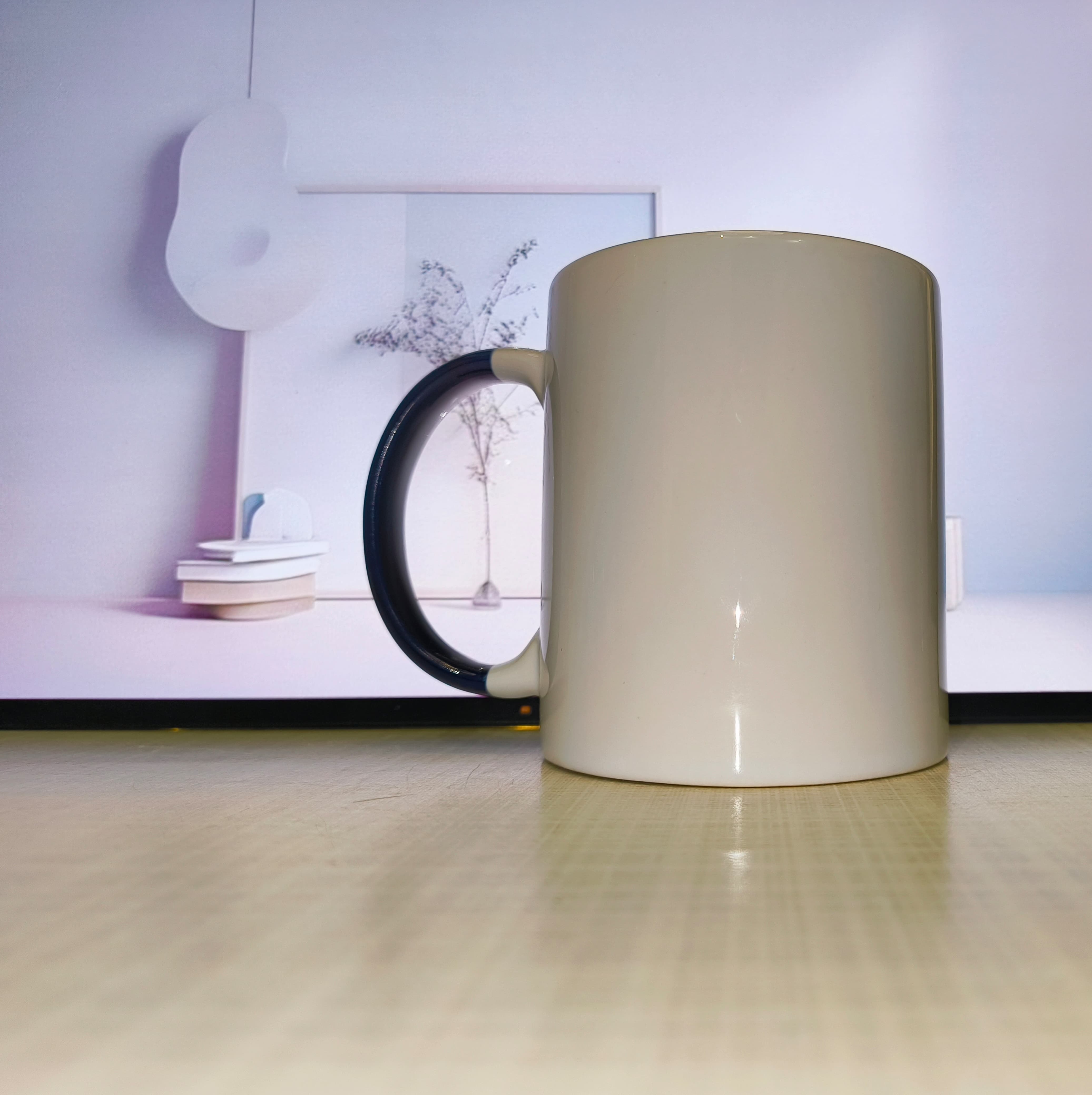 Navy Blue And White Mug